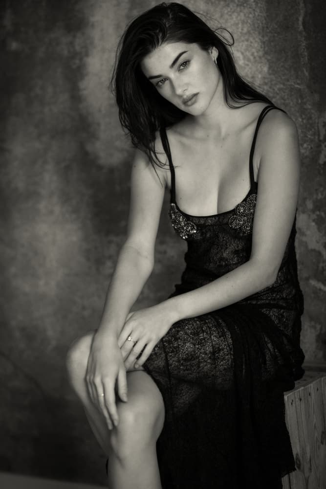 Pensive Woman in Lace by Chris Bos — canvas wall art