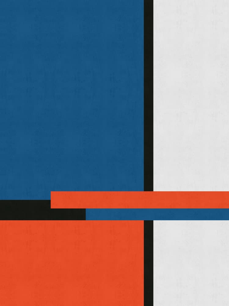 Geometric Color Blocks by Vitor Costa — canvas wall art