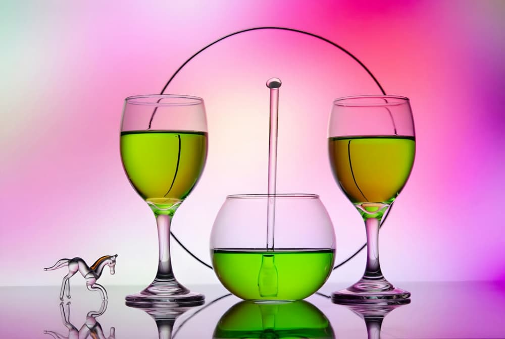 Vibrant Green Glass Scene by PARTHA BHATTACHARYYA — canvas wall art