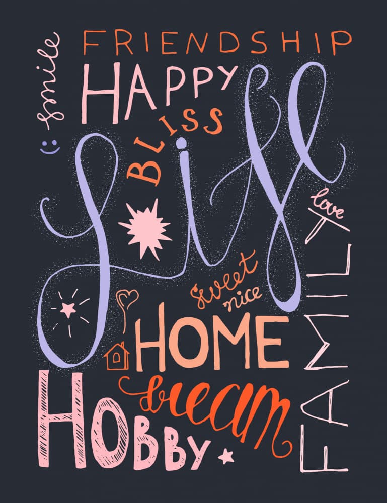 Happy Life Inspiration by Marika Barsrsind — canvas wall art