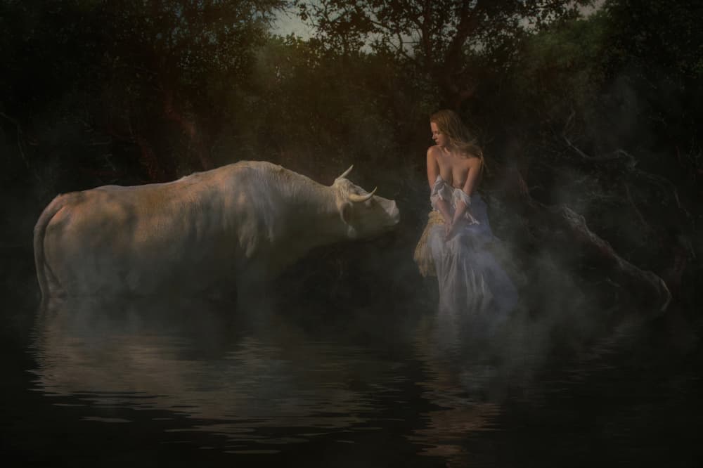 Ethereal Woman Bull by Kiki Yuan — canvas wall art
