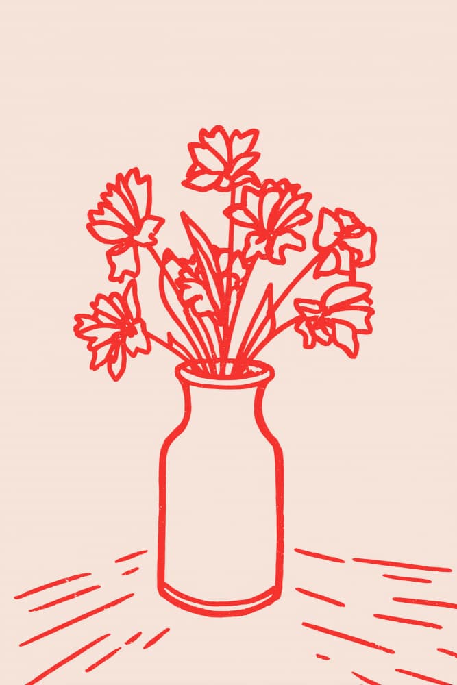 Redbouquet by Treechild — canvas wall art