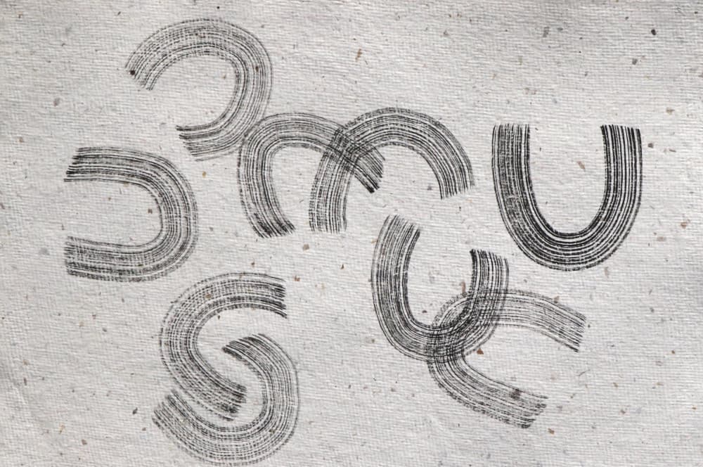 Organic Curved Strokes by Santhosh ch — canvas wall art