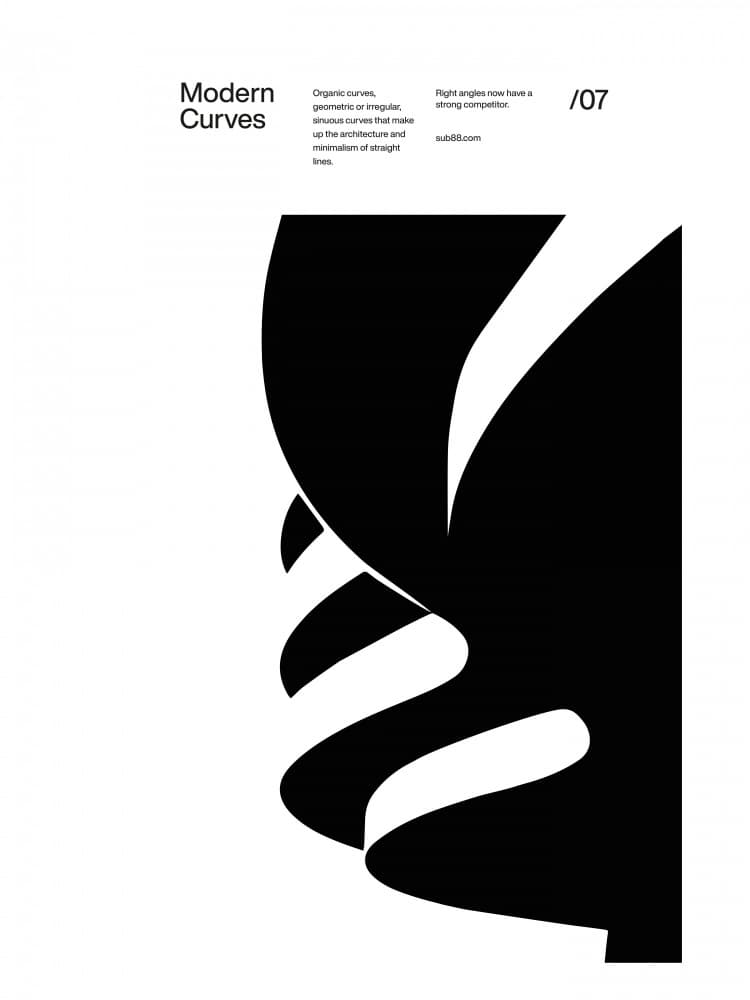Modern Flowing Curves by David Vineïs — canvas wall art