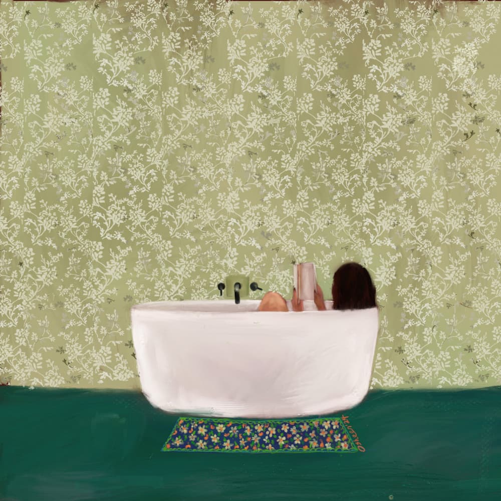A Peaceful Soak by Osheensgallery — canvas wall art
