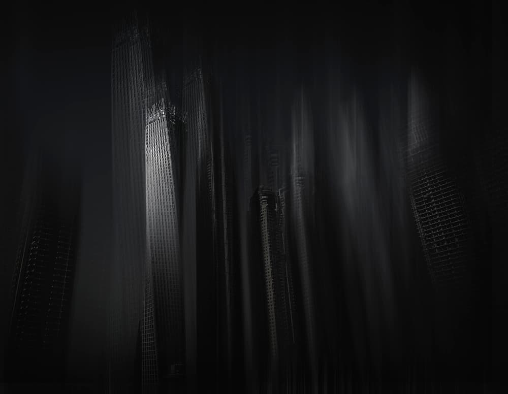 Abstract City Buildings by Carmine Chiriacò — canvas wall art
