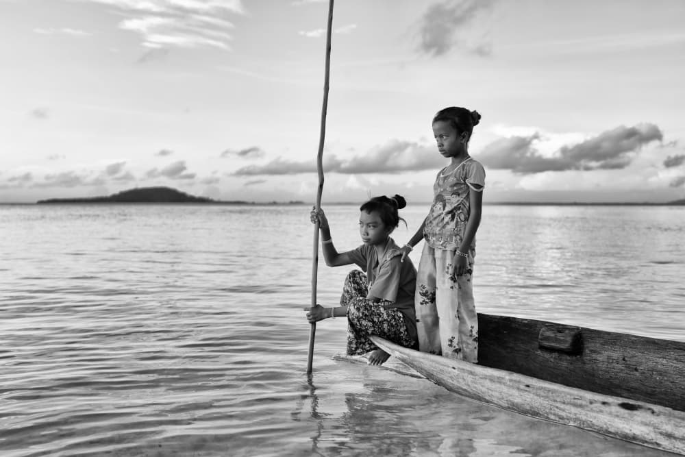 Young Girls Calm Waters by Kieron Long — canvas wall art