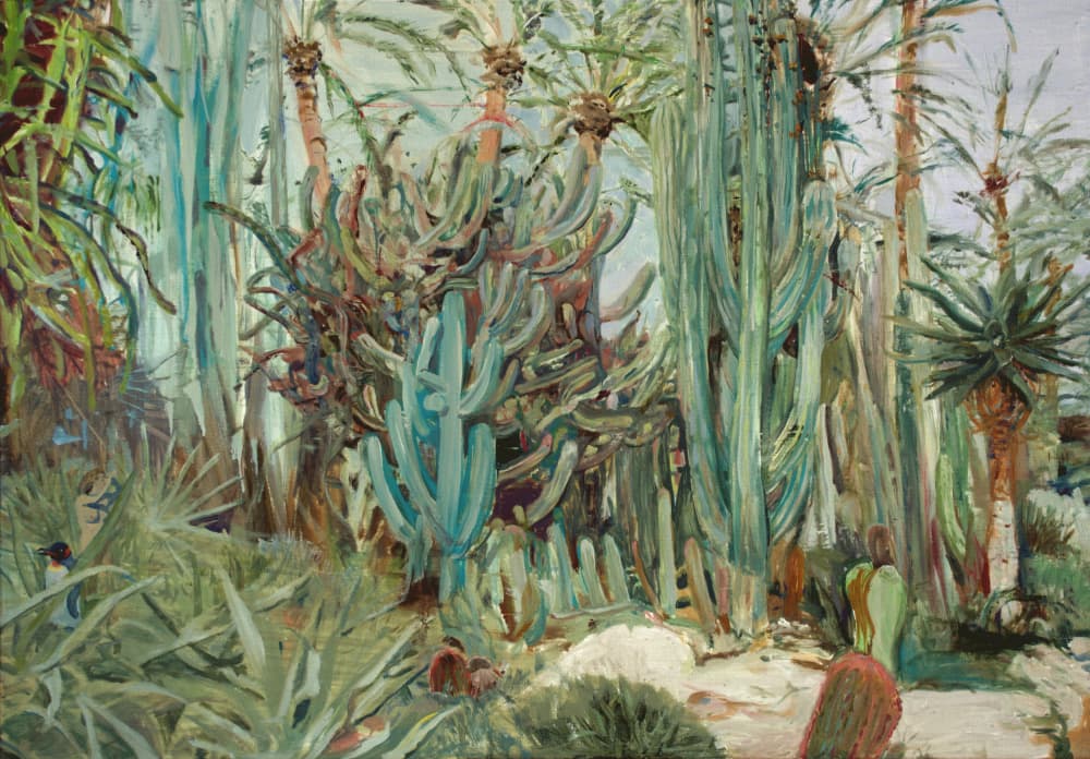Vibrant Cactus Garden by Karin Bos — canvas wall art