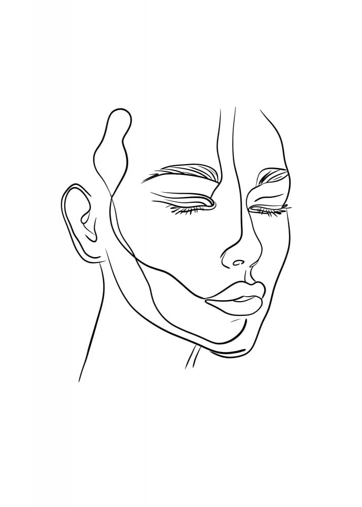 Calm Line Portrait by Rafal Kulik — canvas wall art
