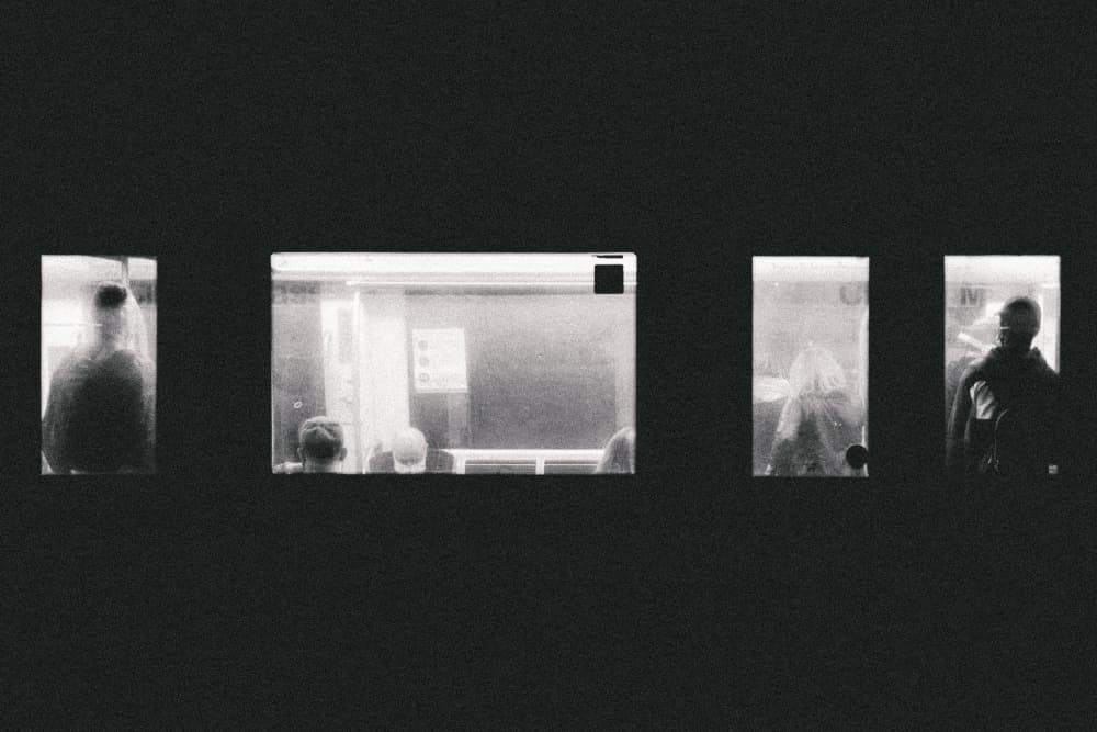 Urban Window Silhouettes by Roberto Ruoli — canvas wall art