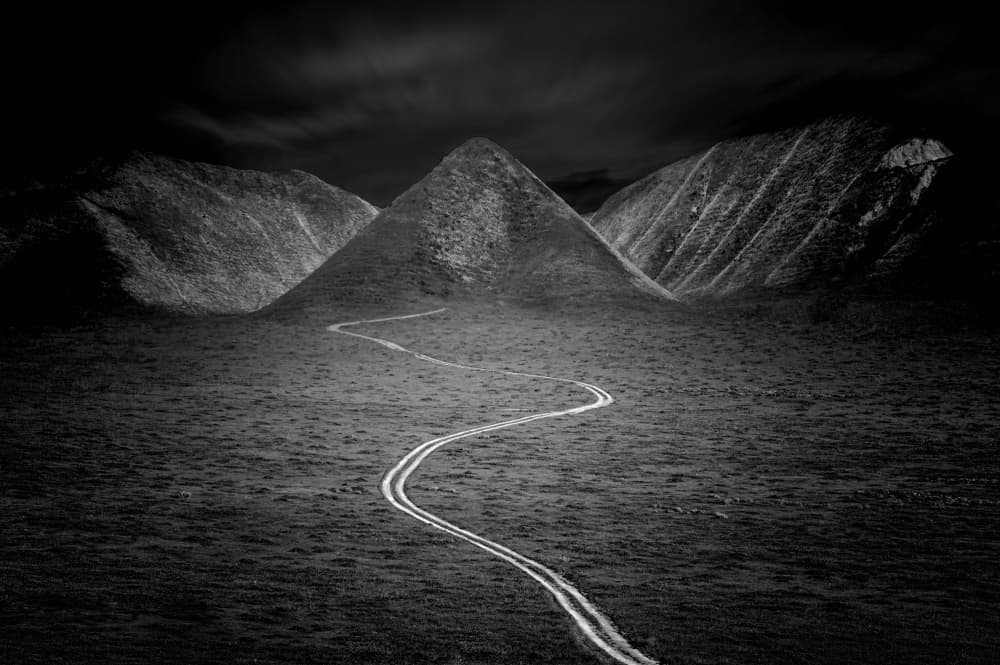Winding Mountain Road by Jiahong Zeng — canvas wall art