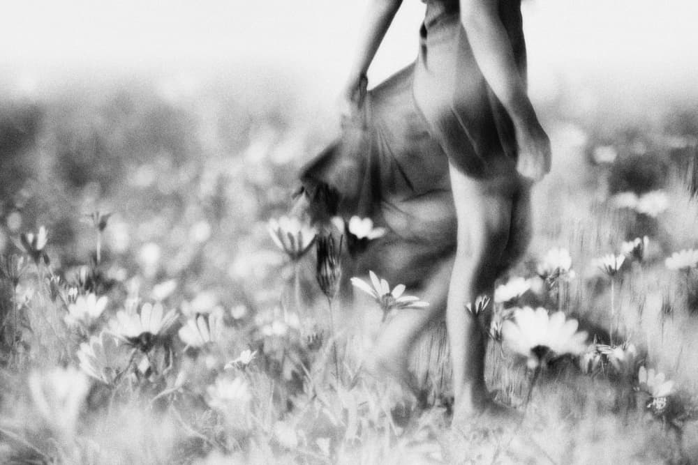 Barefoot In Wildflowers by Charlaine Gerber — canvas wall art
