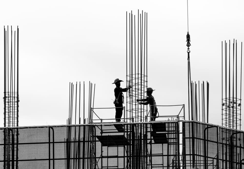 Building Site Silhouettes by HAN dong hee — canvas wall art