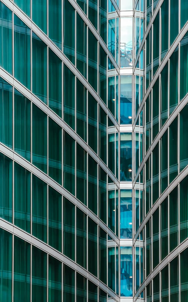 Teal Glass Geometry by Eden Antho — canvas wall art