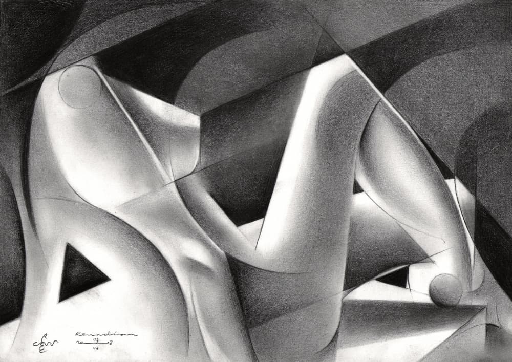 Elegant Abstract Form by Corné Akkers — canvas wall art