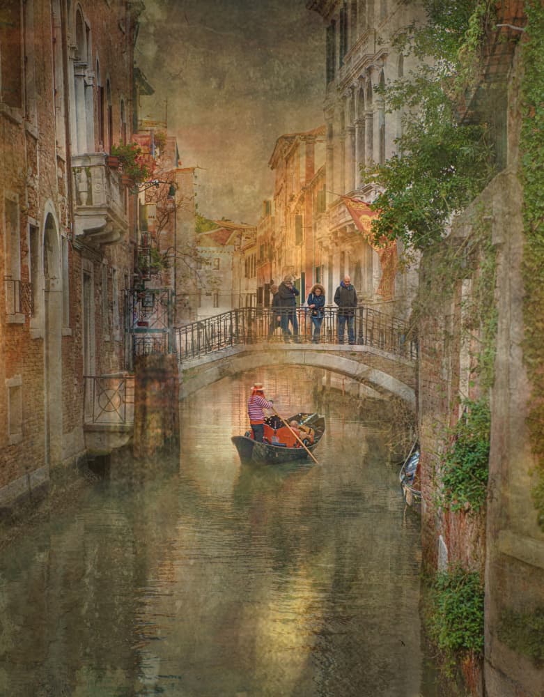 Dreamy Venice Canal by Anette Ohlendorf — canvas wall art