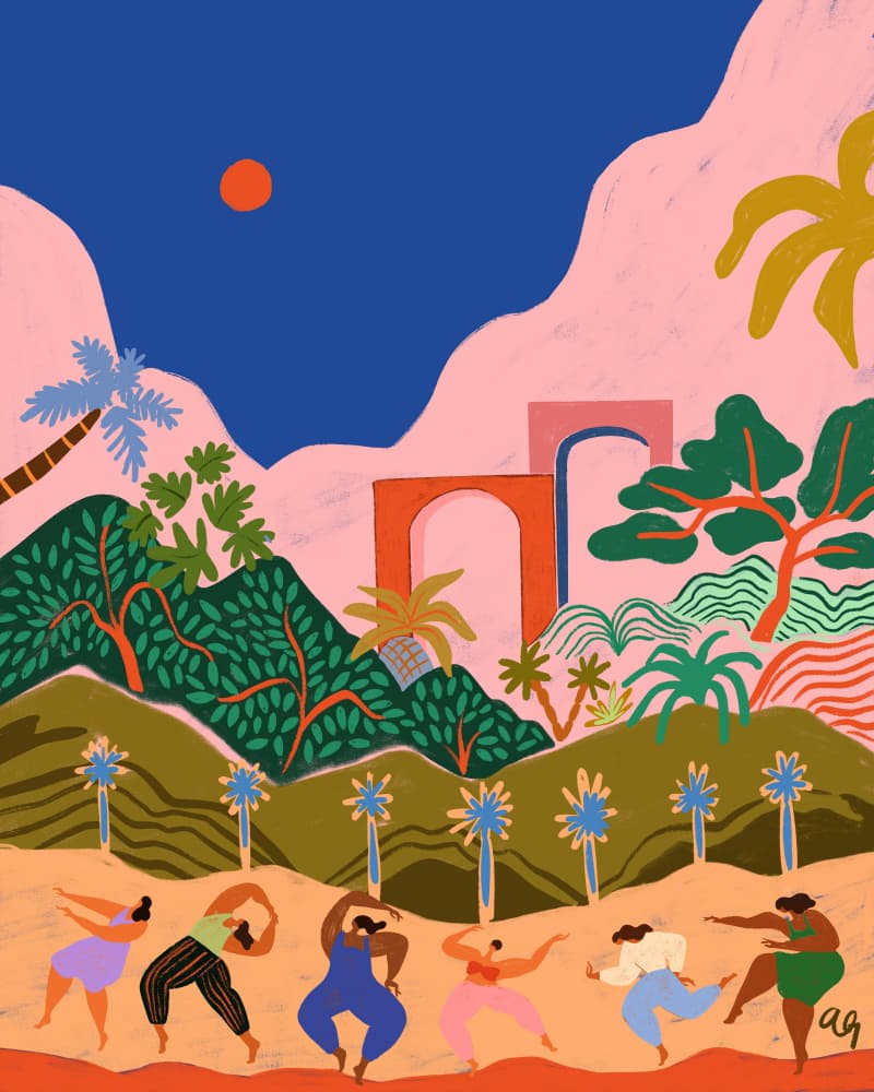 Dancing In Paradise by Arty Guava — canvas wall art