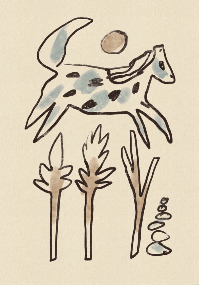 Leaping Desert Horse