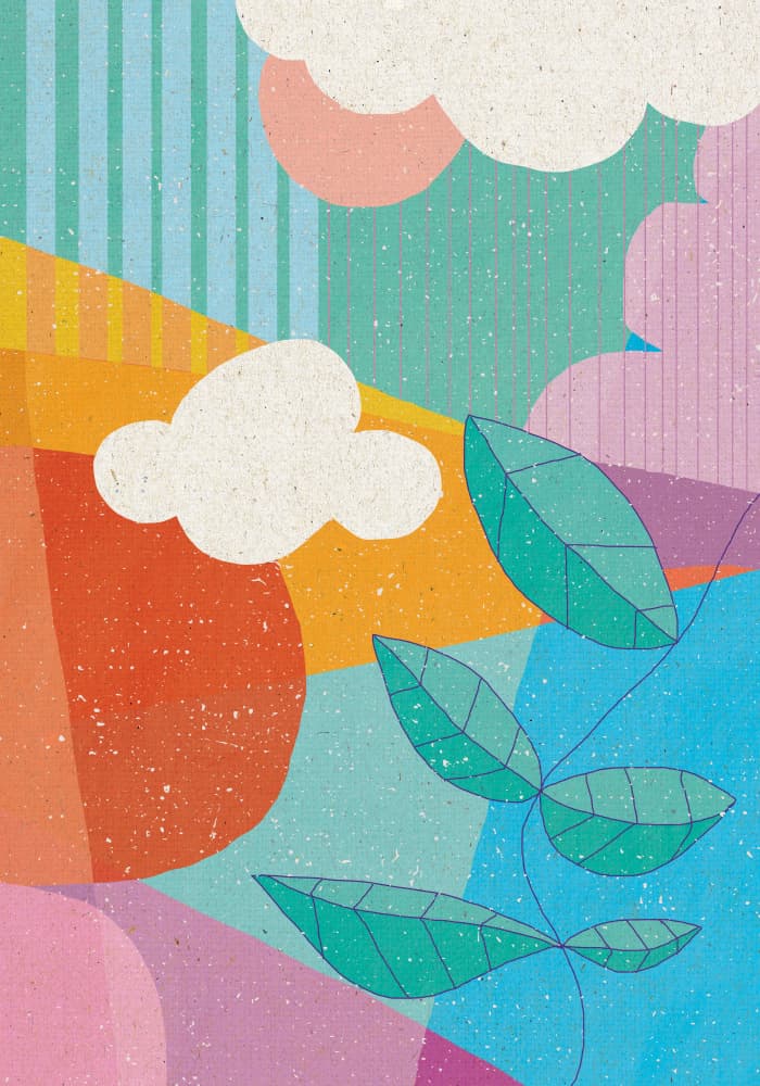 Colorful Abstract Landscape by Aylin Demir — canvas wall art