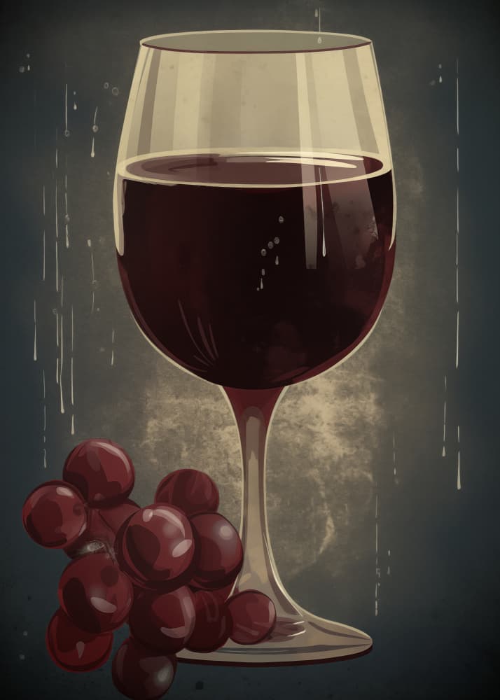 Wine Glass and Grapes by Andreas Magnusson — canvas wall art