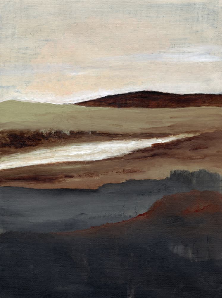 Earthy River Landscape by Nikita Jariwala — canvas wall art