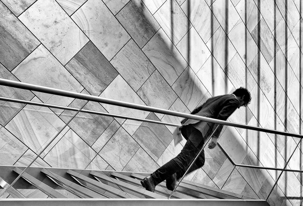Modern Man Climbing by Jeroen van de Wiel — canvas wall art