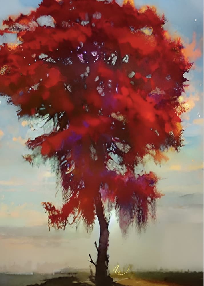 Vibrant Autumn Tree by Ruth Day — canvas wall art