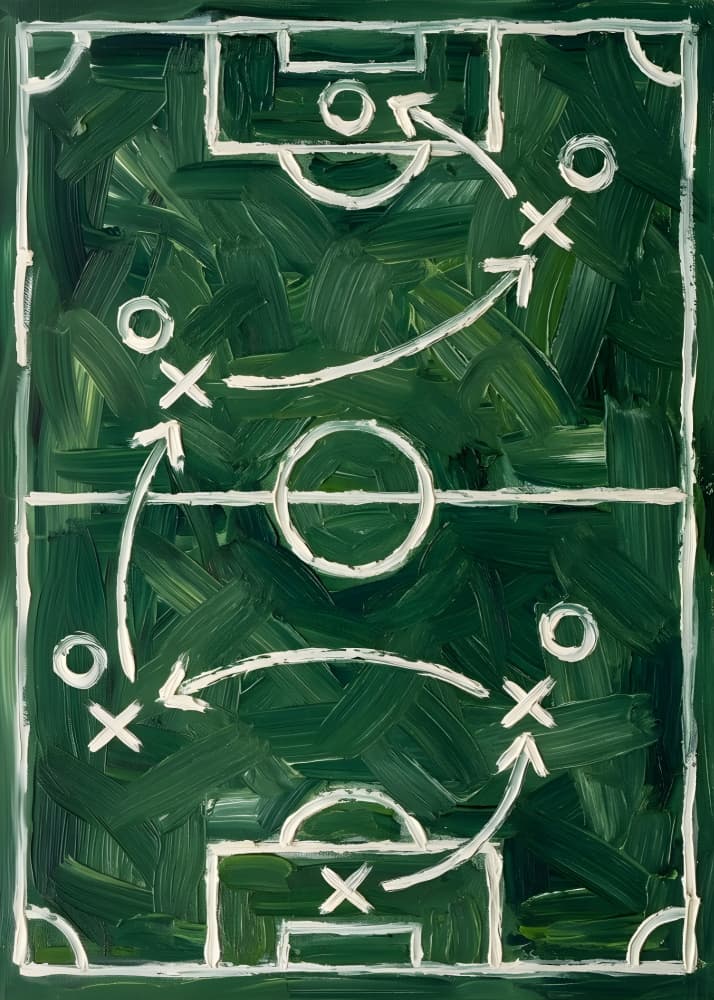 Football Game Plan by HUGO — canvas wall art