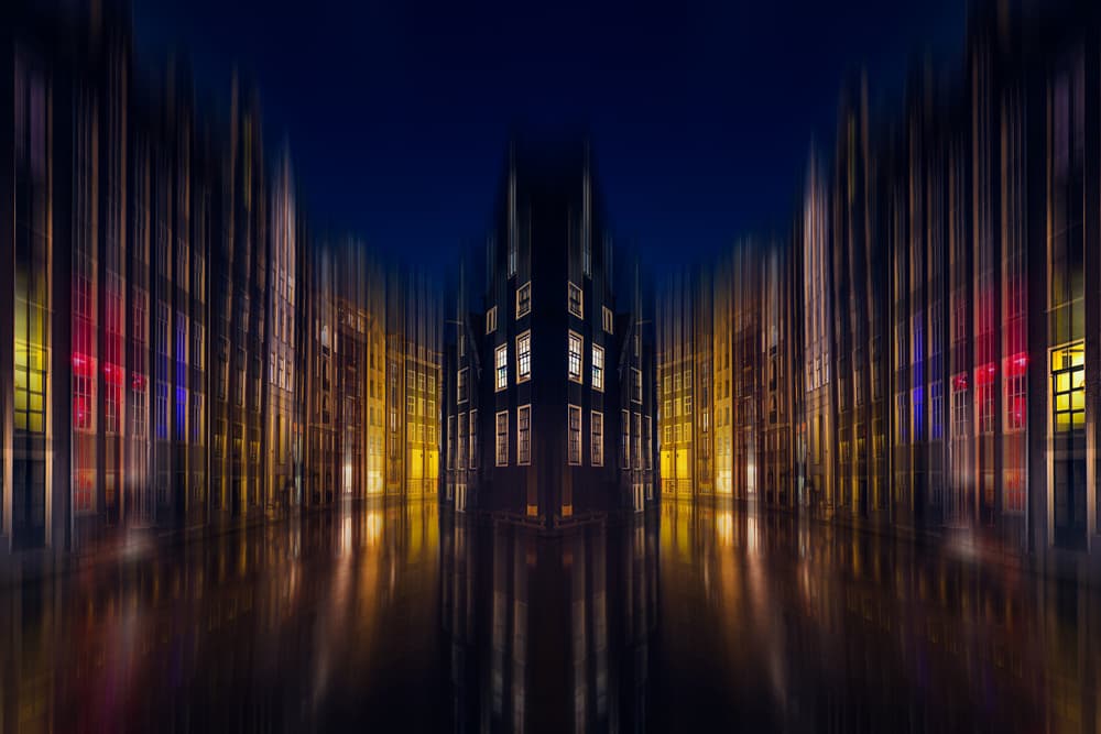 Vibrant City Reflections by Stefan Kierek — canvas wall art