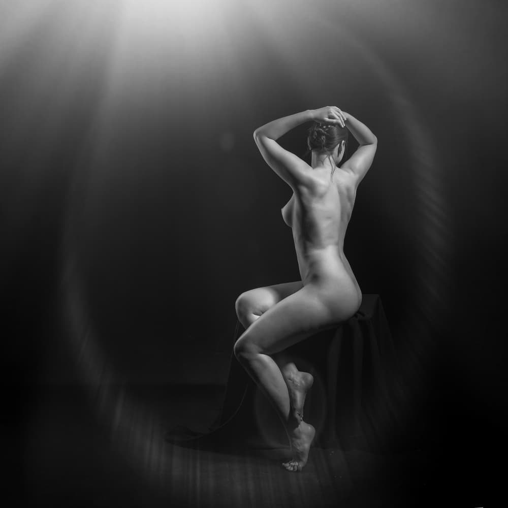 Elegant Nude Back by Kostiantyn Baran — canvas wall art