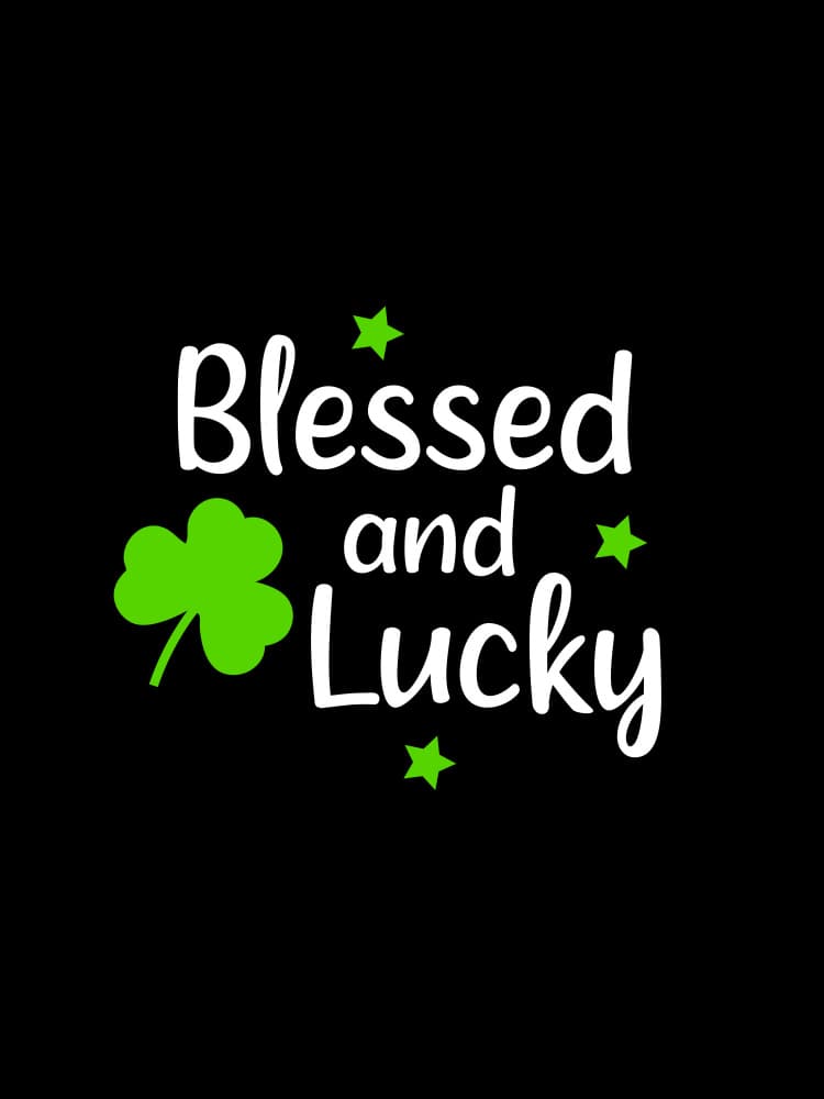 Blessed and Lucky Shamrock by Baobab Print store — canvas wall art