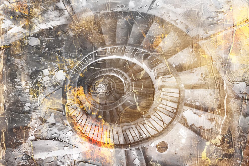 Golden Spiral Decay by Rafal Kulik — canvas wall art
