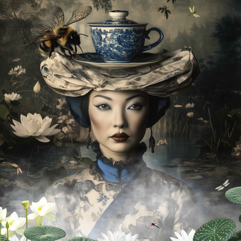 Mysterious Lotus Empress by Sue Skellern — canvas wall art