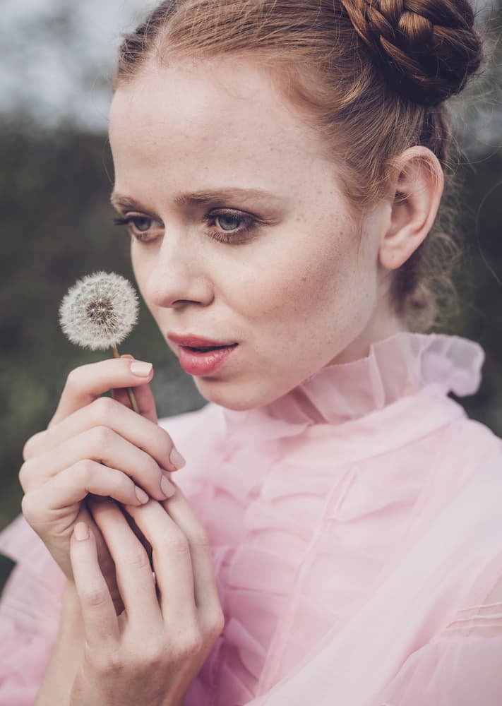 Dreamy Dandelion Girl by Dorota Gorecka — canvas wall art