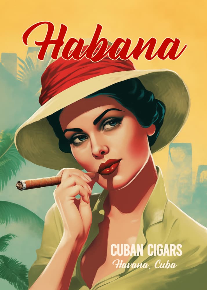 Retro Habana Glamour by Andreas Magnusson — canvas wall art