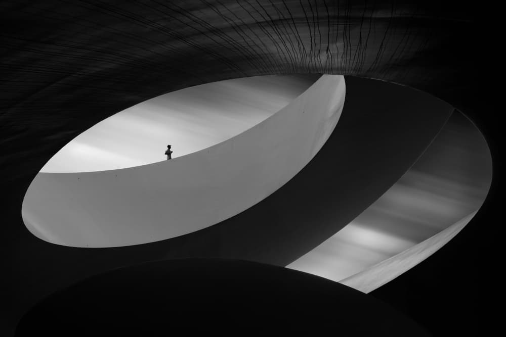 Modern Spiral Silhouette by Sara Goli — canvas wall art