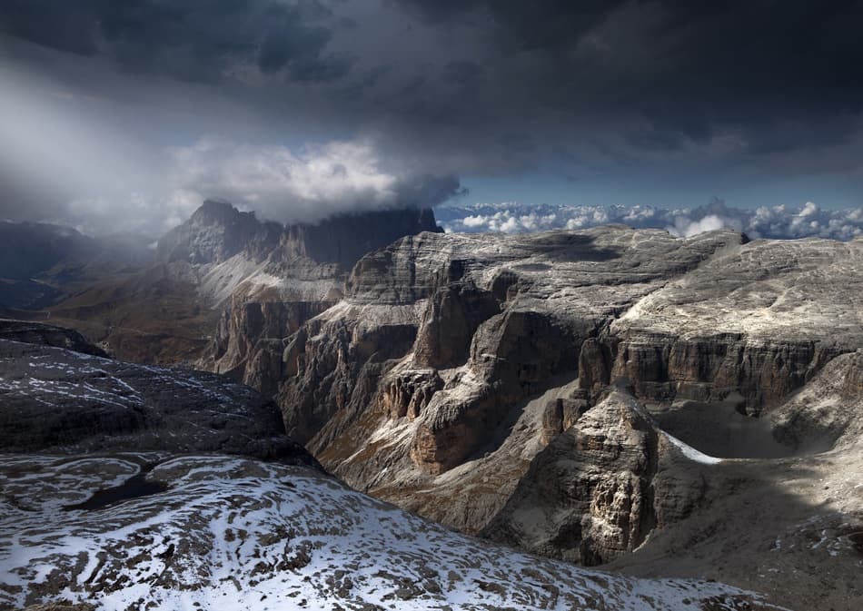 Dramatic Mountain Peaks by Nicolas Schumacher — canvas wall art