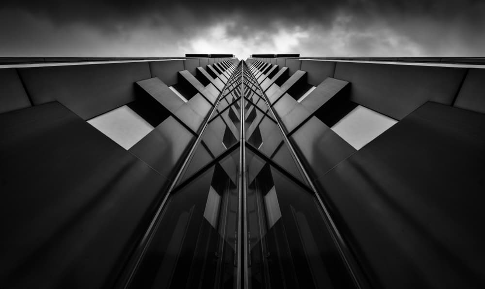 Dramatic High-rise Perspective by Marc van Oostrum — canvas wall art