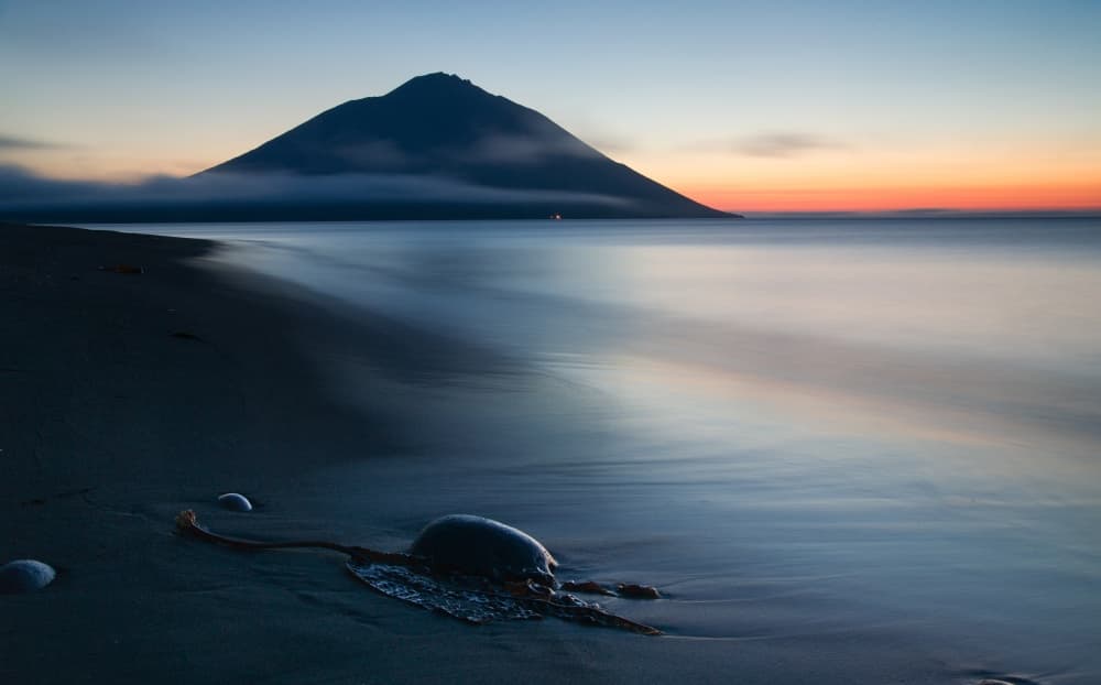 Misty Mountain Twilight by Alexey Kharitonov — canvas wall art