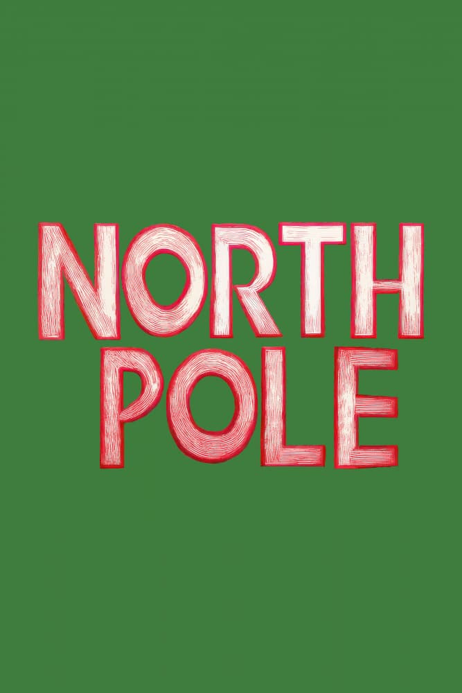 Festive North Pole Text by casa cartissi — canvas wall art