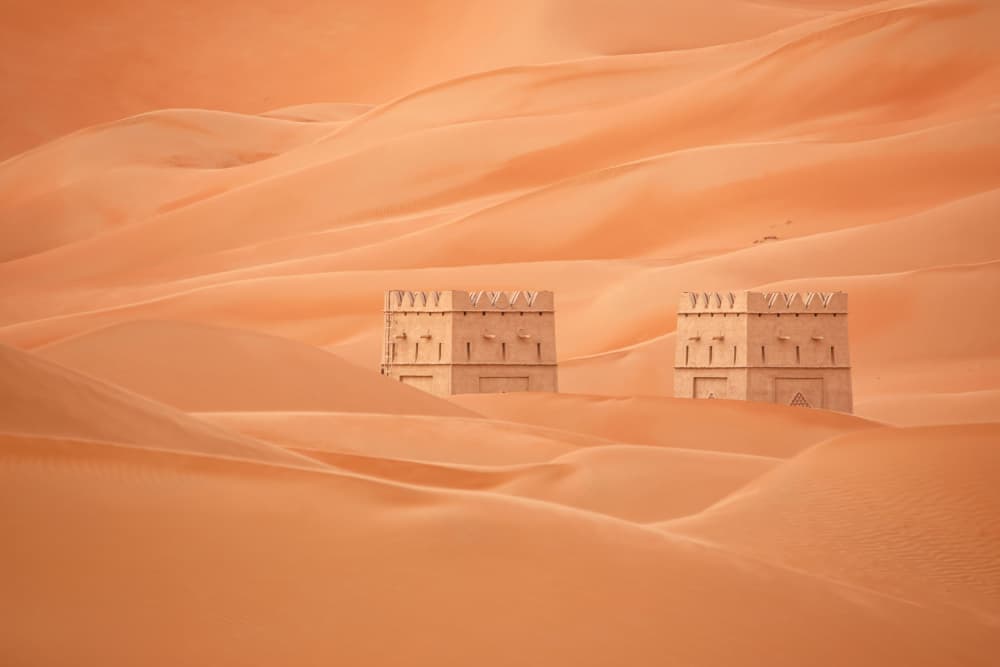 Orange Desert Forts by Judith Kuhn — canvas wall art