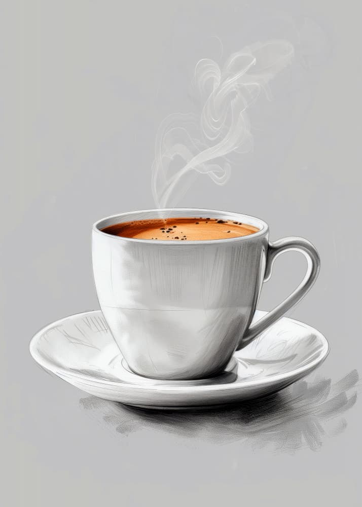 Steaming Coffee Cup by Justyna Jaszke — canvas wall art