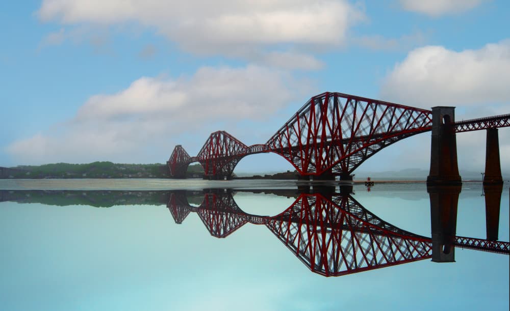 Red Bridge Reflection by Erik Engström — canvas wall art