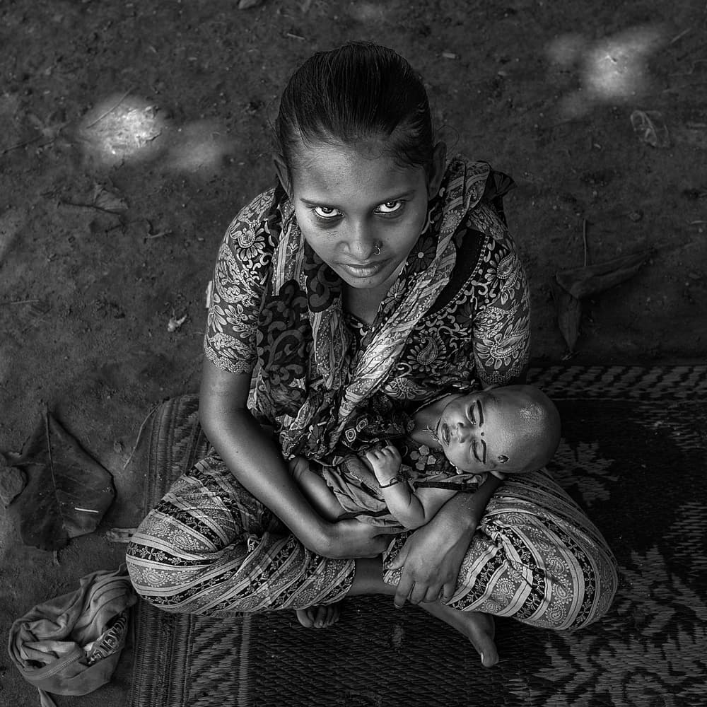 Intense Maternal Gaze by Haitham AL Farsi — canvas wall art
