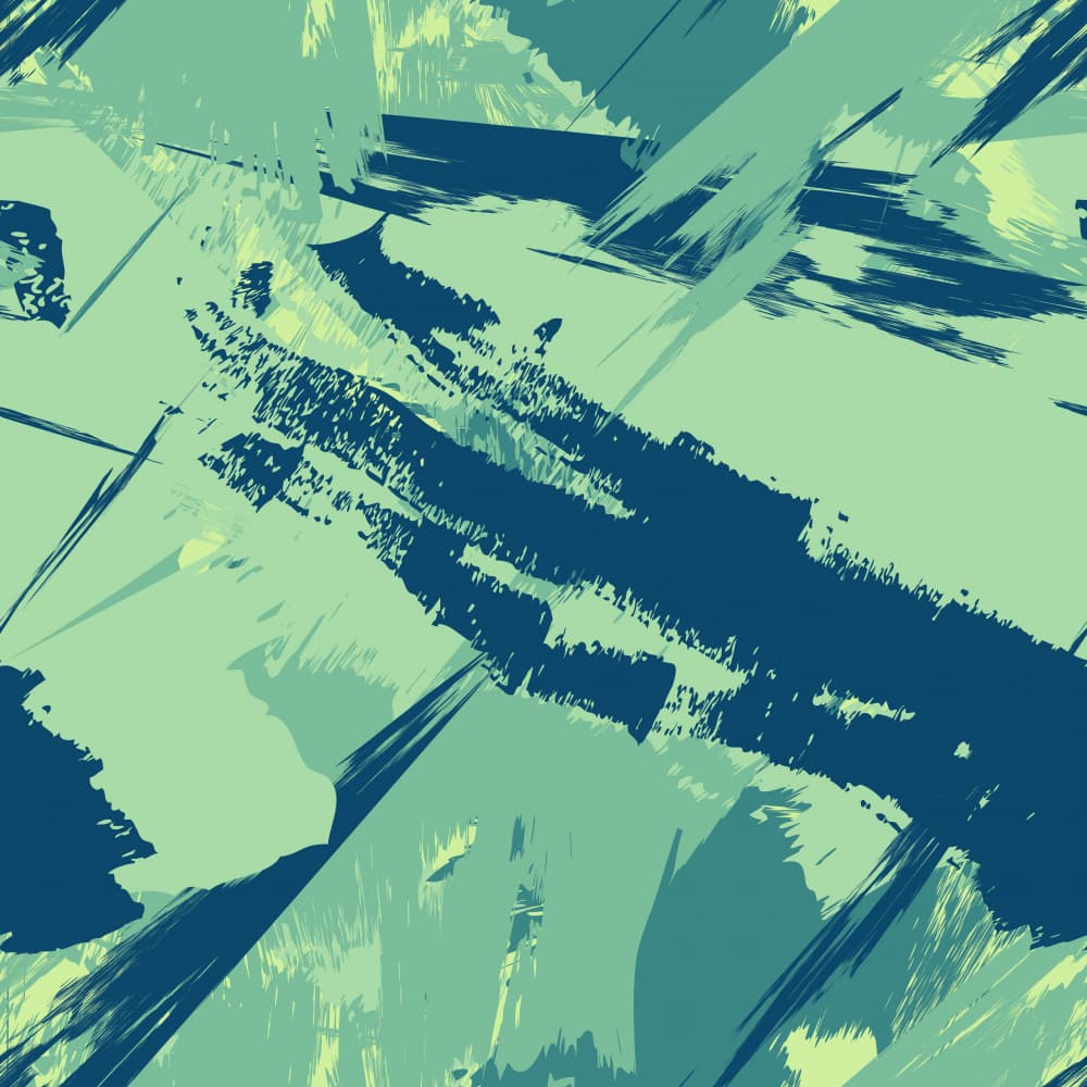 Dynamic Teal Brushstrokes by Marika Barsrsind — canvas wall art