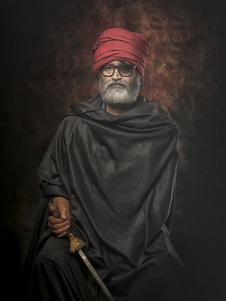 Powerful Turbaned Man by PARTHA BHATTACHARYYA — canvas wall art