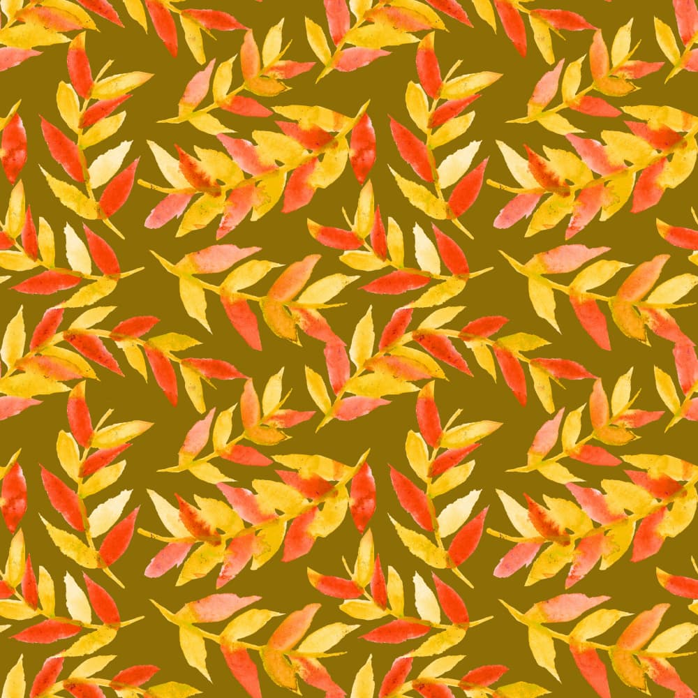 Autumn Watercolor Leaves by Michele Channell — canvas wall art