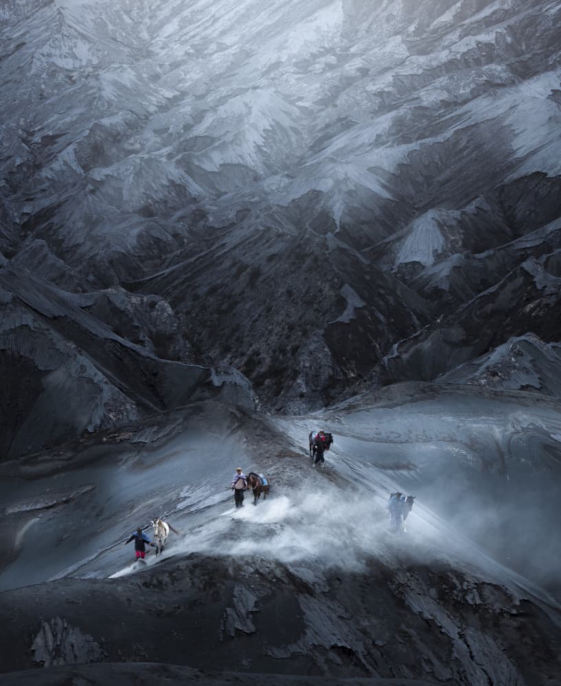 Desolate Mountain Trek by Agus Adriana — canvas wall art