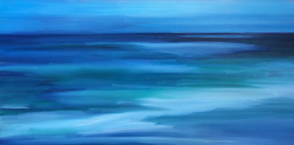 Deep Blue Ocean Abstract by Maxine Shore — canvas wall art