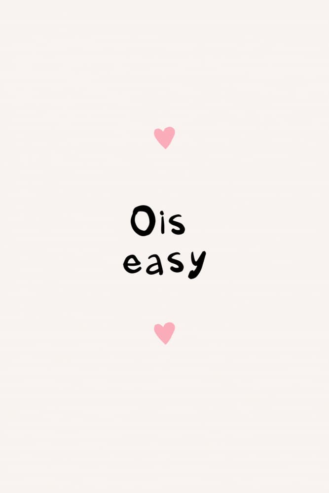 Pink Hearts Easy Quote by Treechild — canvas wall art